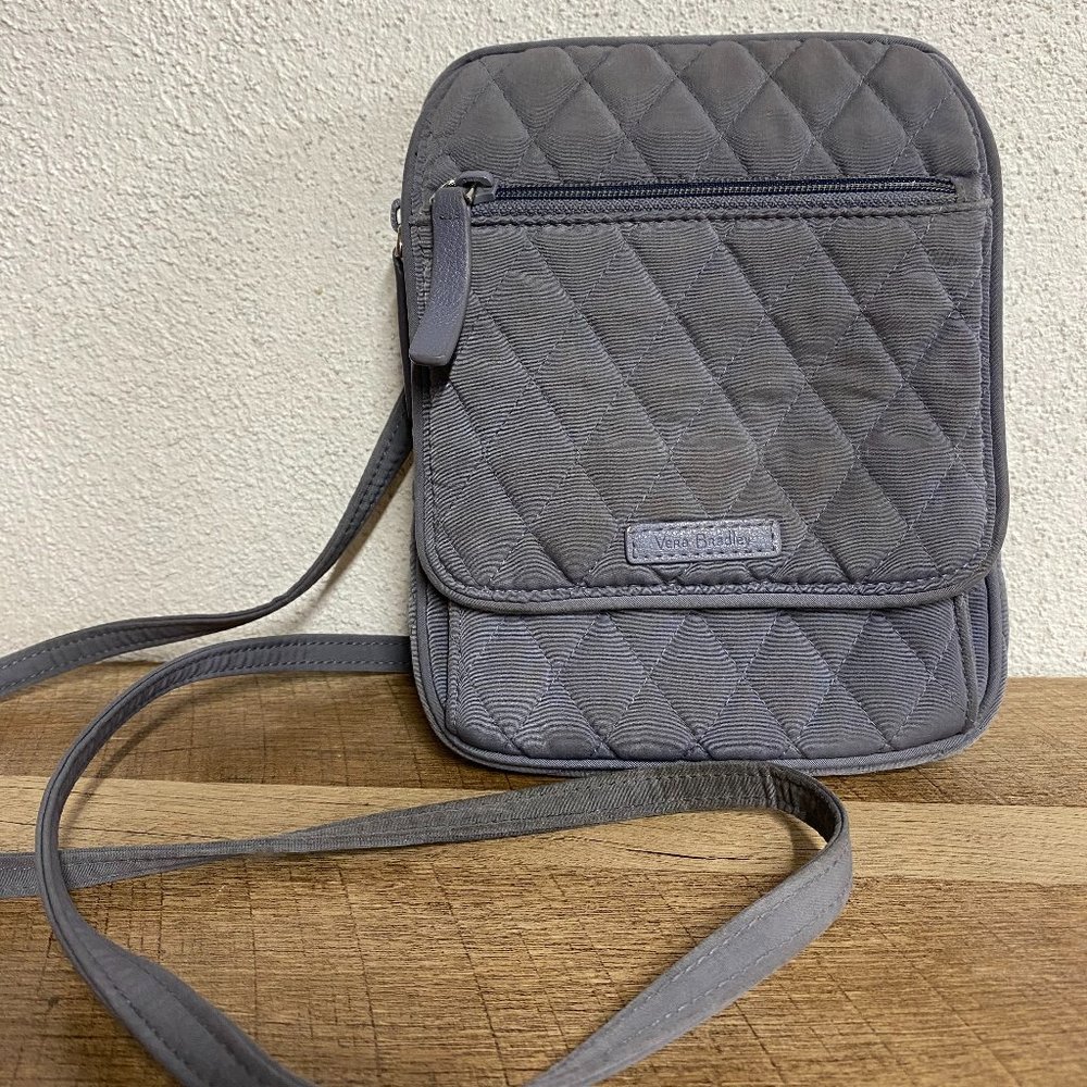 Gray Mini Hipster Crossbody Purse Bag